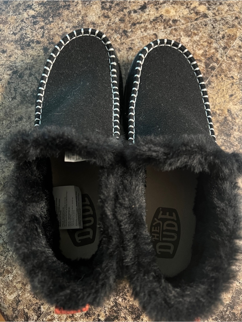 HEY DUDE Denny Faux-Fur Black boots - Picture 4 of 6